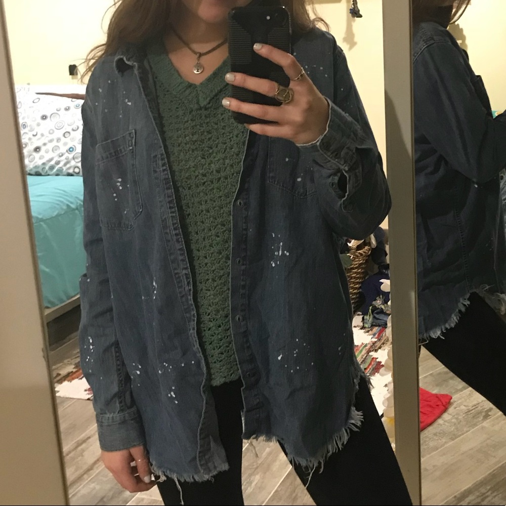 Lucky Brand!!! Jean Button-down long sleeve!!
